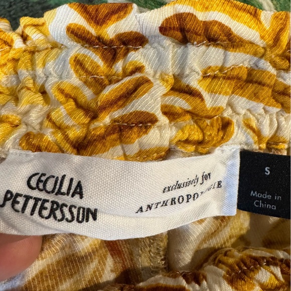 Anthropologie Yellow and Orange Patterned Pants - Picture 8 of 10